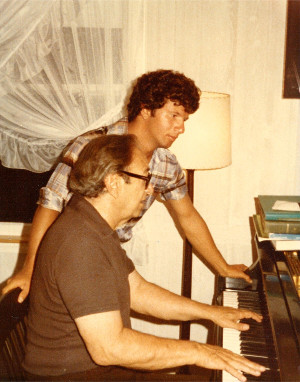 Ted Shure, 19, with his father Leonard Shure.